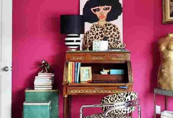 This Bold Magenta Home Office Will Inspire Your Work-From-Home Life
